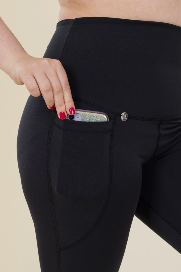 Body Sculpt Black 2 Pocket Cropped Leggings