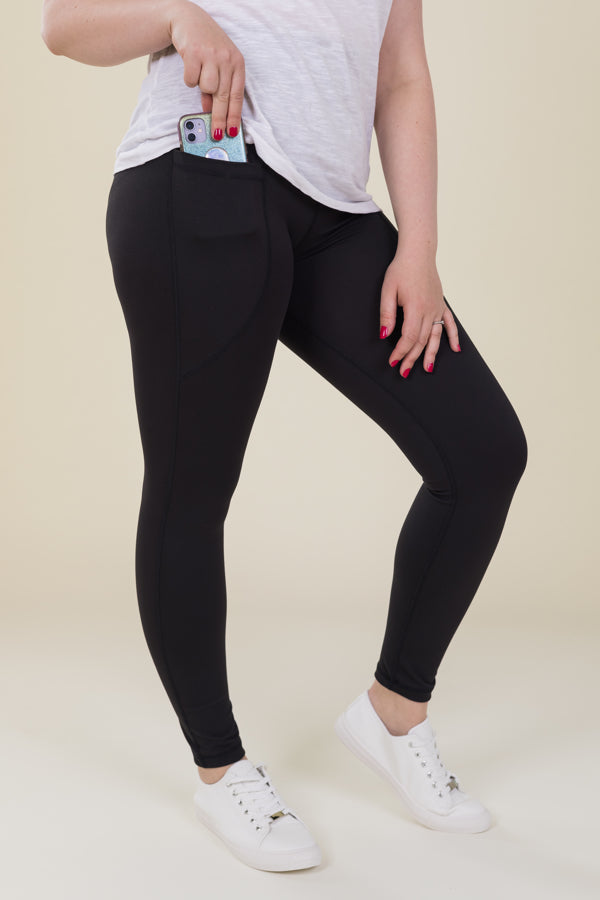 Comfort Max Black 2 Pocket Full Leggings - Love Lissie