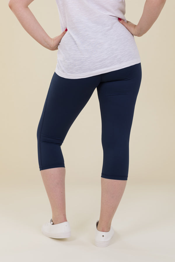 Comfort Max Navy 2 Pocket Cropped Leggings