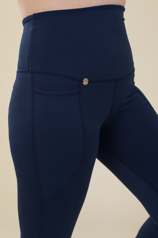 Comfort Max Navy 2 Pocket Cropped Leggings