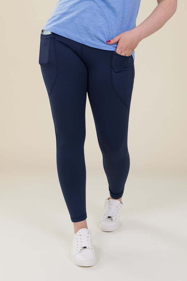 Comfort Max Navy 2 Pocket Full Leggings