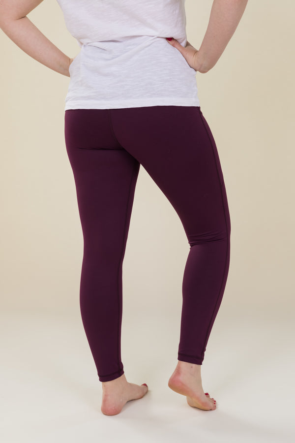 Comfort Max Plum 2 Pocket Full Leggings