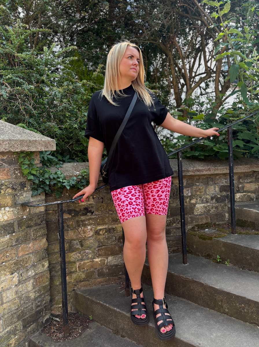 Bubble Gum Leopard Print 2 Pocket Cycling Shorts – Love Lissie