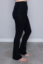 Flared Body Sculpt Black 2 Pocket Full Leggings - Love Lissie