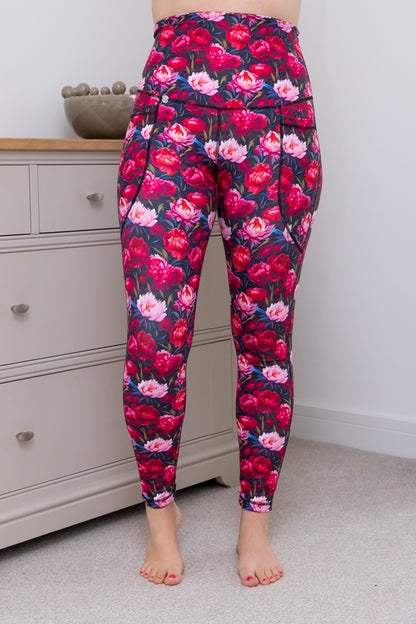 Bloom Floral Print 2 Pocket Full Leggings