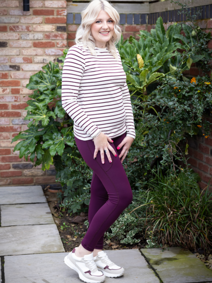 Comfort Max Plum 2 Pocket Full Leggings - Love Lissie