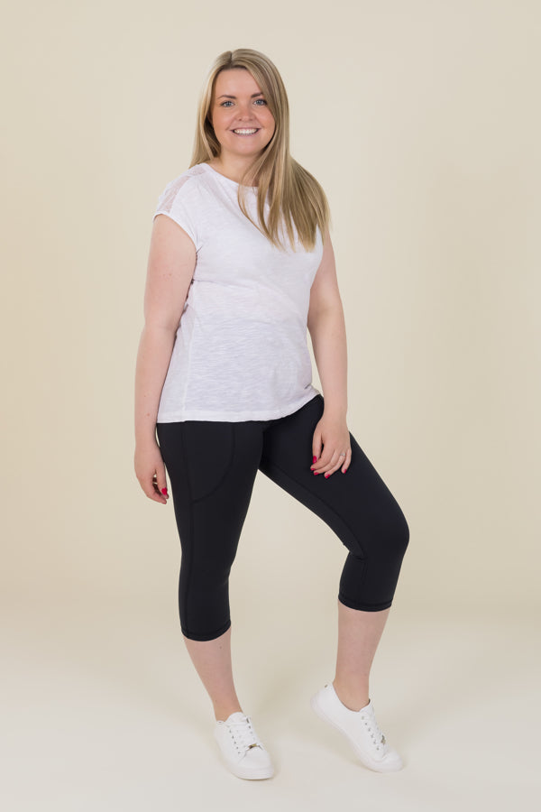 Comfort Max Black 2 Pocket Cropped Leggings - Love Lissie