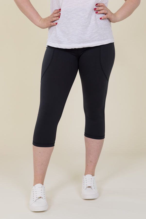 Comfort Max Black 2 Pocket Cropped Leggings