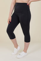 Body Sculpt Black 2 Pocket Cropped Leggings - Love Lissie