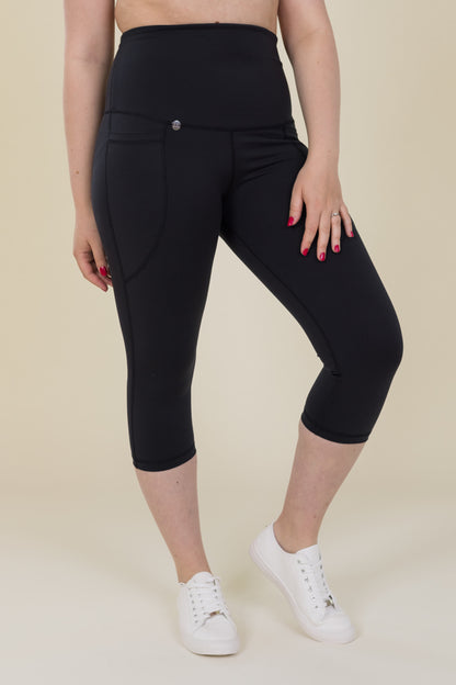 Comfort Max Black 2 Pocket Cropped Leggings