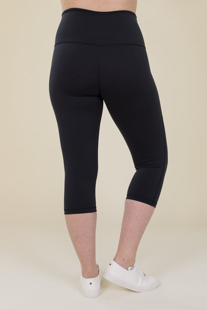 Comfort Max Black 2 Pocket Cropped Leggings