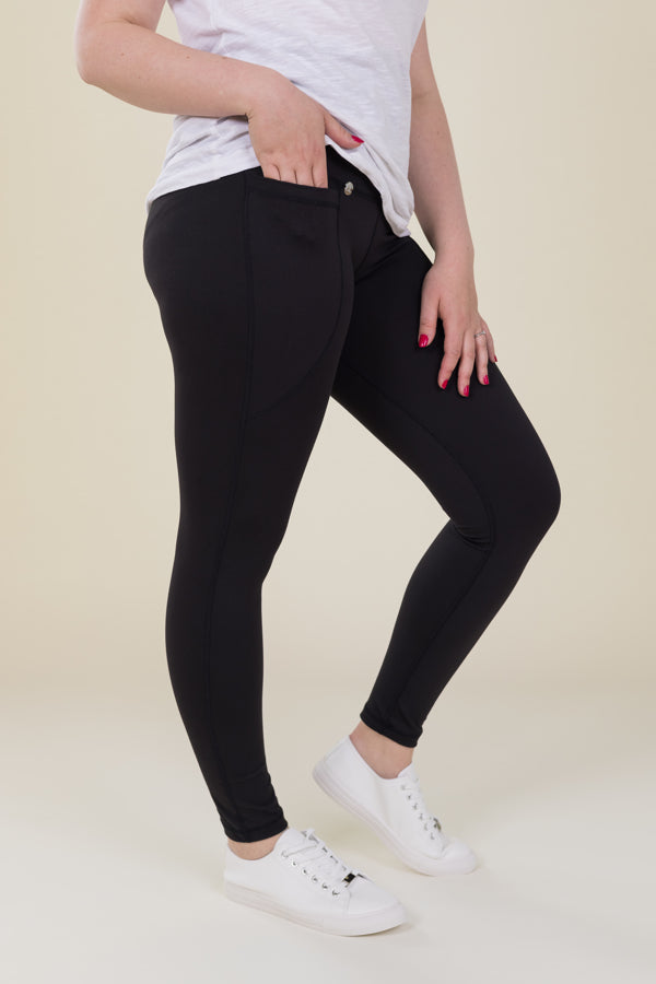 Comfort Max Black 2 Pocket Full Leggings