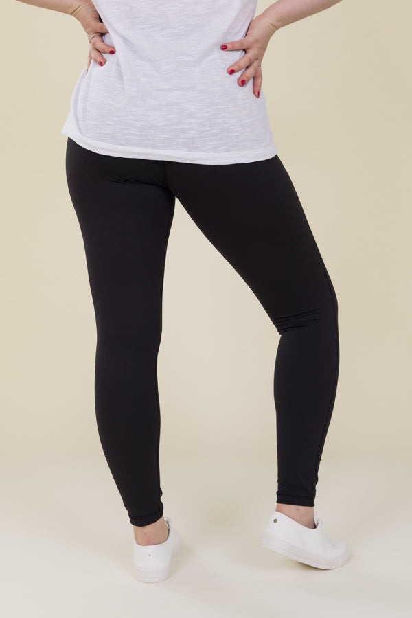 Black polyester outlet leggings