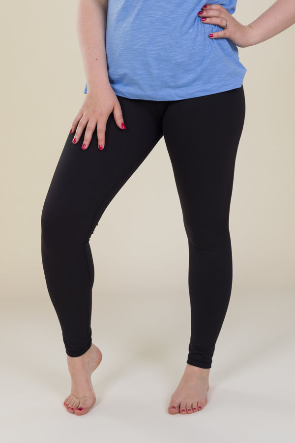 Body Sculpt Black Pocketless Full Leggings