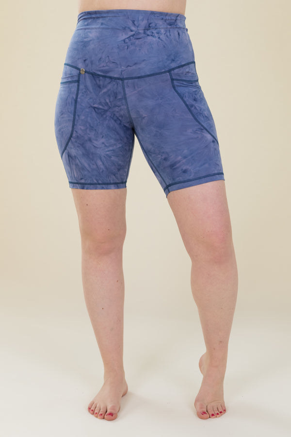 Cobalt Blue Tie-Dye Super Soft Cycling Shorts