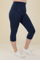 Comfort Max Navy 2 Pocket Cropped Leggings - Love Lissie