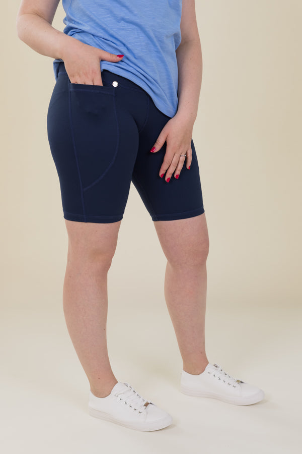 Comfort Max Navy 2 Pocket Cycling Leggings - Love Lissie