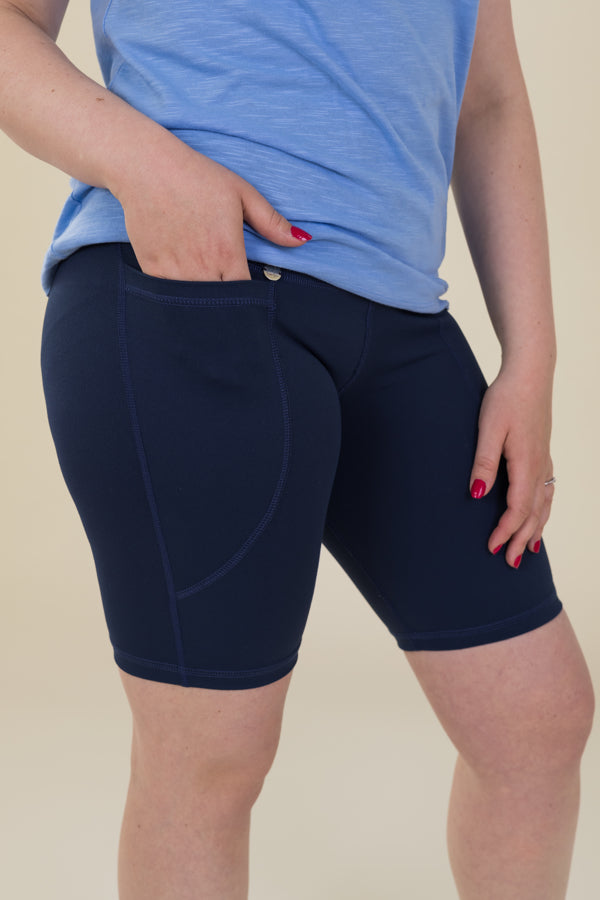 Comfort Max Navy 2 Pocket Cycling Leggings - Love Lissie