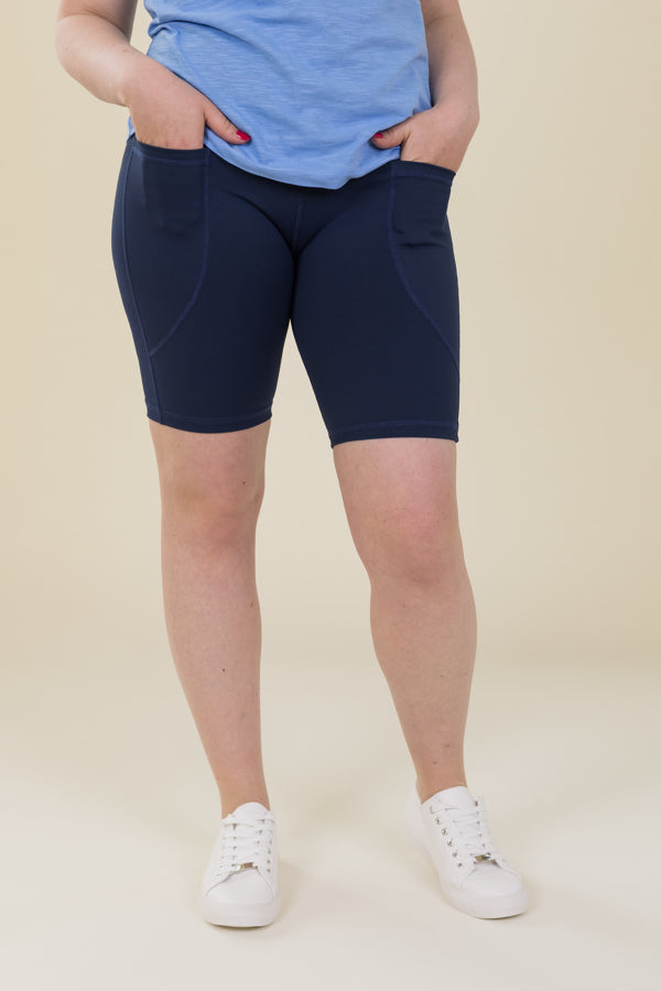 Comfort Max Navy 2 Pocket Cycling Leggings - Love Lissie