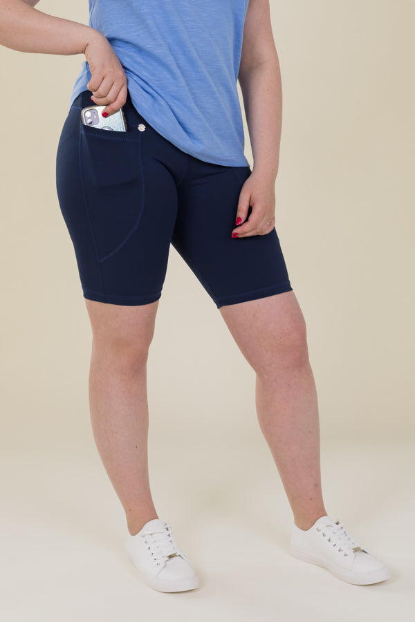 Comfort Max Navy 2 Pocket Cycling Leggings - Love Lissie