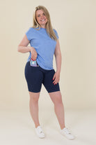 Comfort Max Navy 2 Pocket Cycling Leggings - Love Lissie