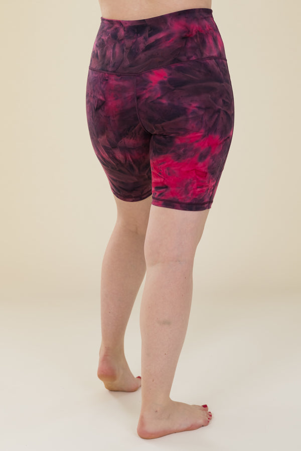 Magenta Tie-Dye Super Soft Cycling Shorts