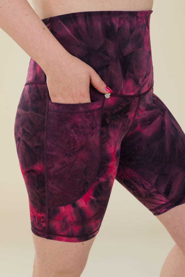 Magenta Tie-Dye Super Soft Cycling Shorts