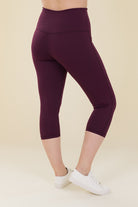 Comfort Max Plum 2 Pocket Cropped Leggings - Love Lissie