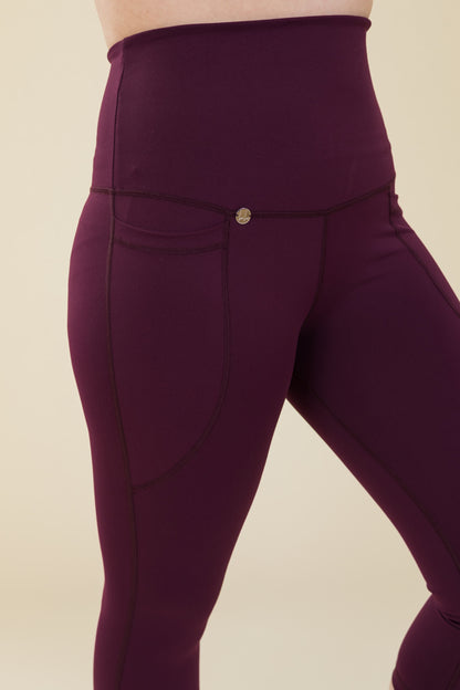 Comfort Max Plum 2 Pocket Cropped Leggings