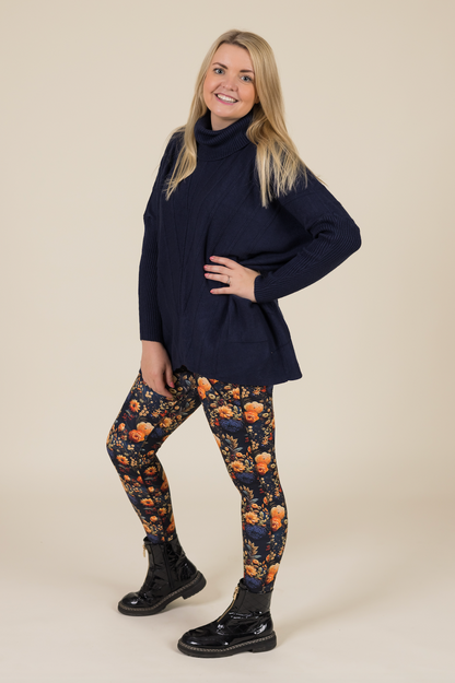 Midnight Autumn 2 Pocket Full Leggings