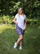 Rainbow Leopard 2 Pocket Cycling Shorts - Love Lissie