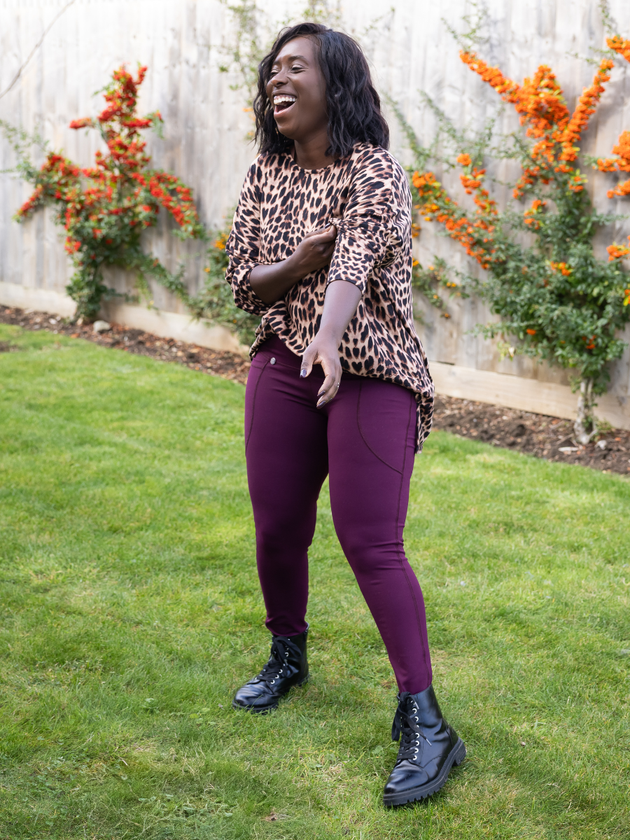 Comfort Max Plum 2 Pocket Full Leggings - Love Lissie