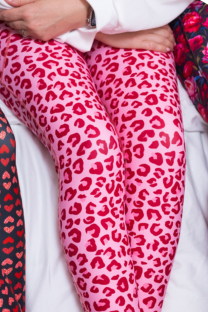 Bubble Gum Leopard Print 2 Pocket Full Leggings